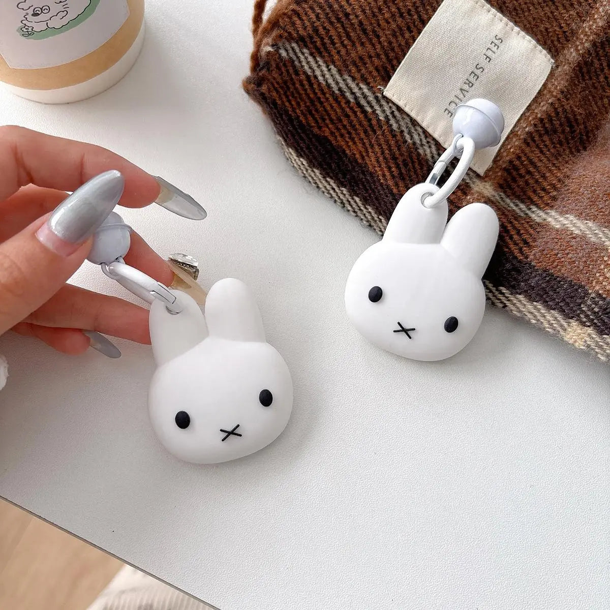Cute Rabbit AirTag Case & Keychain