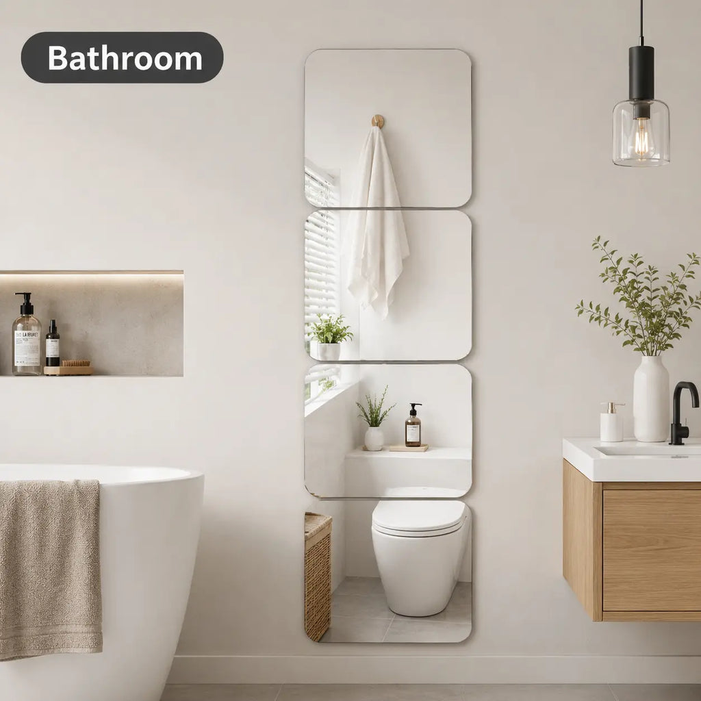 Flexible Frameless Mirror Tiles (Multi-Pack)