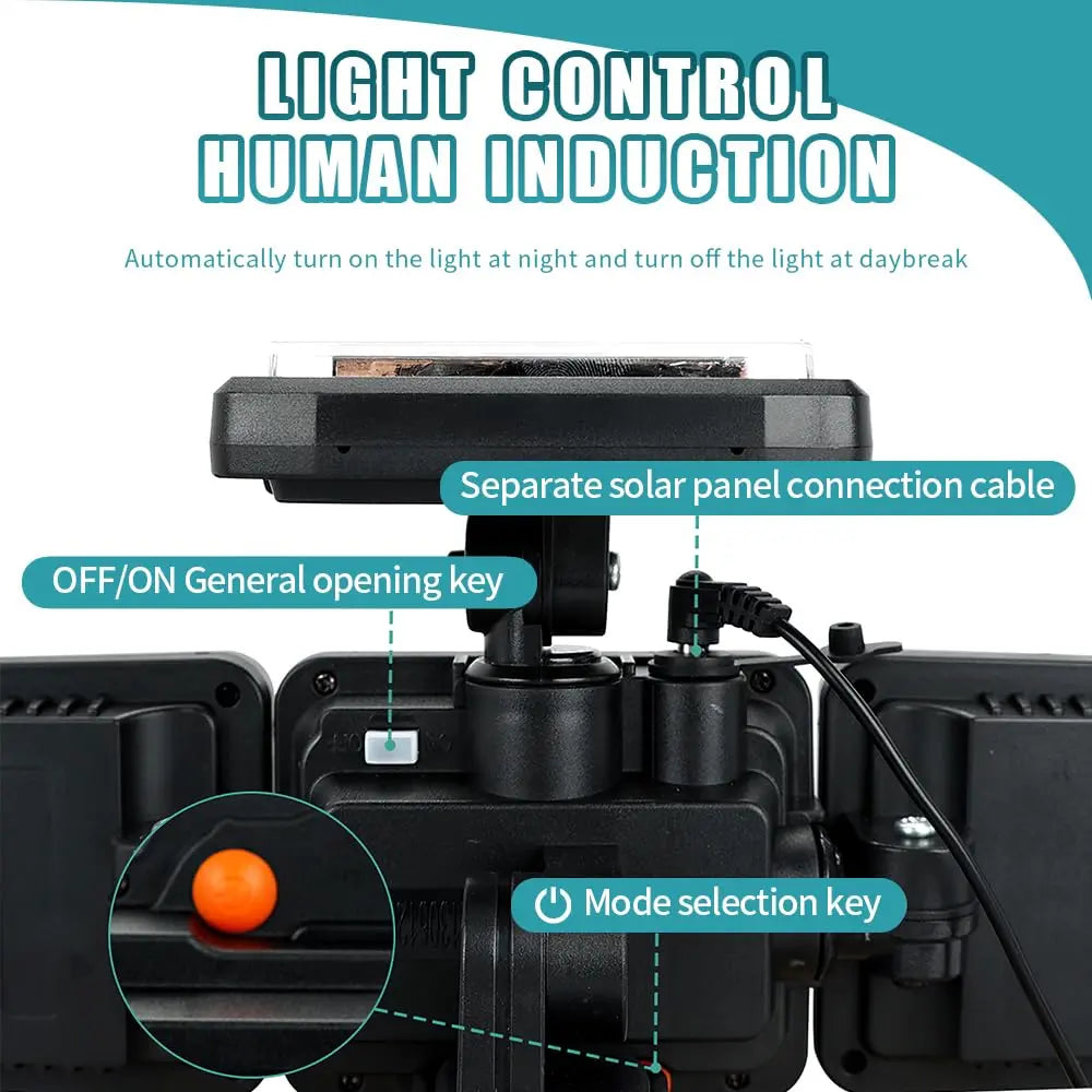 Ultra-Bright Solar Motion Floodlights (4-Head)