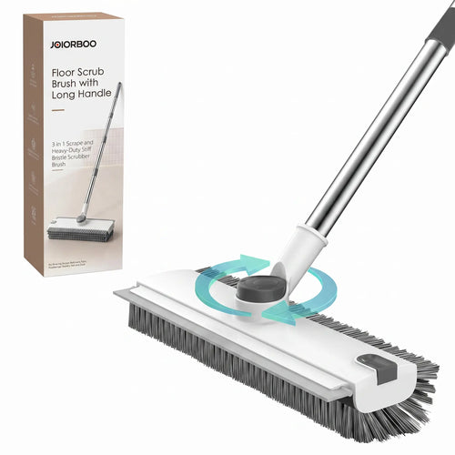 3-in-1 Floor Scrub Brush & Squeegee