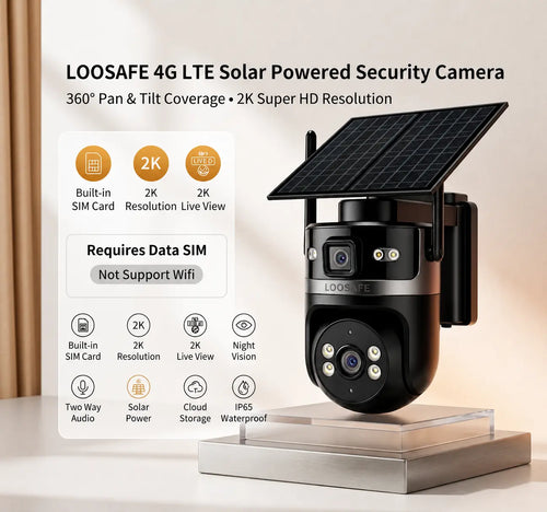 4G Solar Security Dual-Lens Security Camera